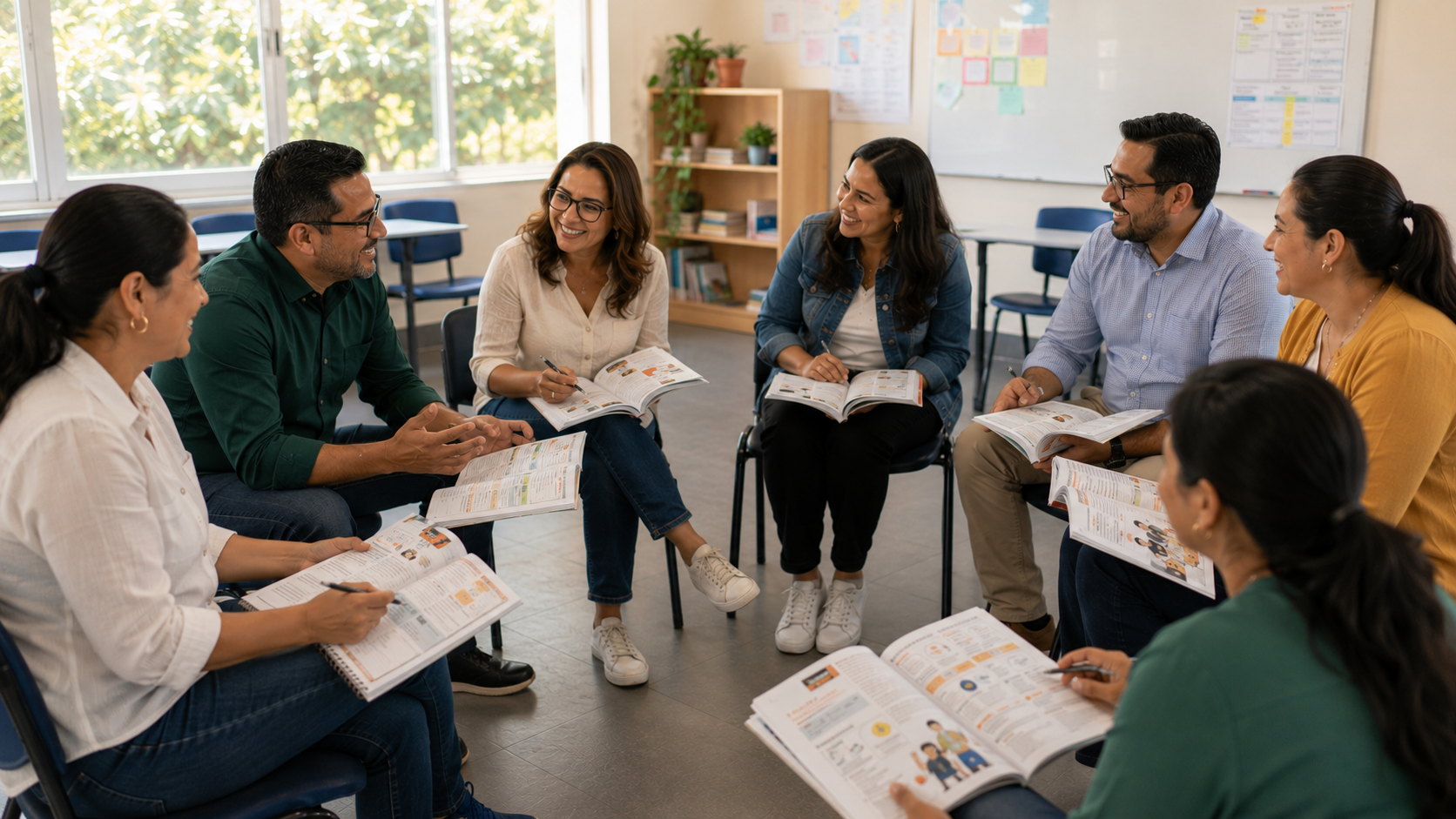 Docentes en sesión colaborativa